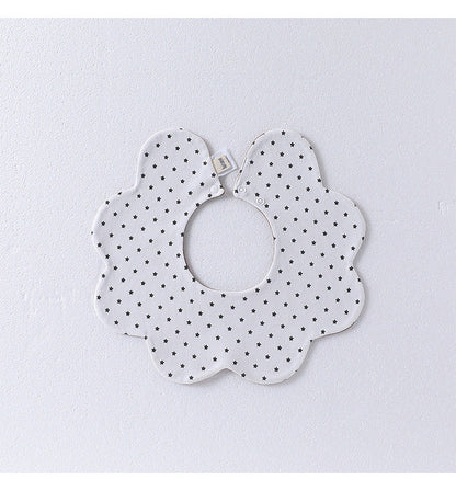 Adorable Simple Pattern Cotton Snap-on Flowers Shaped Bib-8
