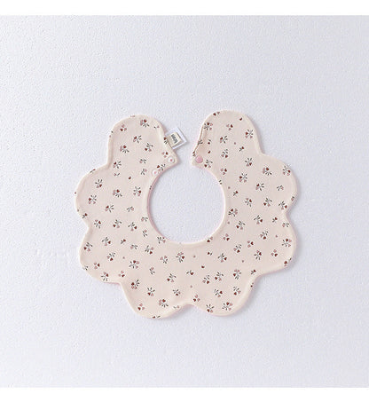 Adorable Simple Pattern Cotton Snap-on Flowers Shaped Bib-11